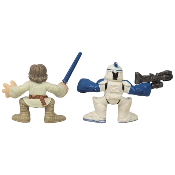 Star Wars Galactic Heroes Blue Clone Trooper & Luke Skywalker Hasbro 2004 - Picture 3 of 6